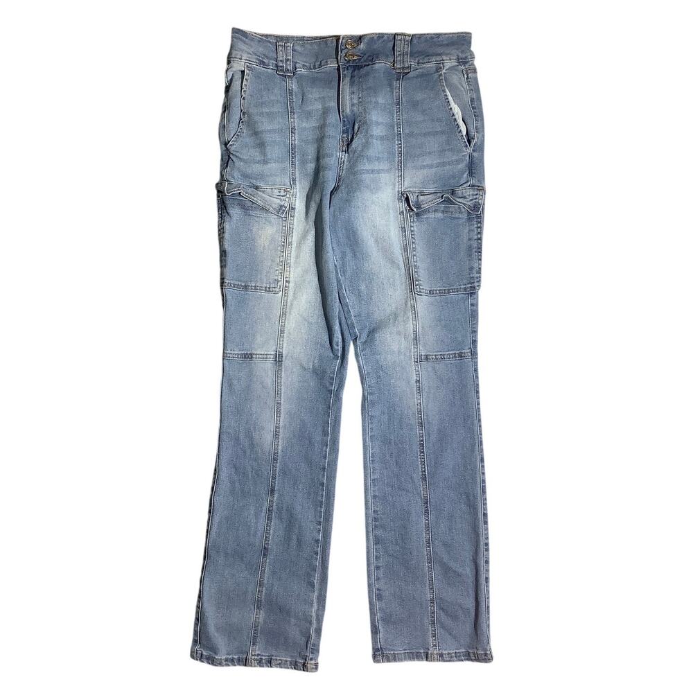 Madden NYC Cargo Wide Leg Jeans Women’s Size 14 — Skate, Y2K, Streetwear